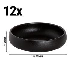 (12 pcs) Dessert Bowl - Universe - Porcelain - 200ml - round - Ø 115mm - Black