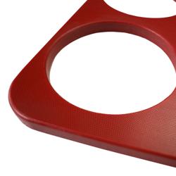 Frikadellen-/ Hamburgerpresse - Kunststoff - groß - Ø 120mm - 6 Löcher - 175 Gramm