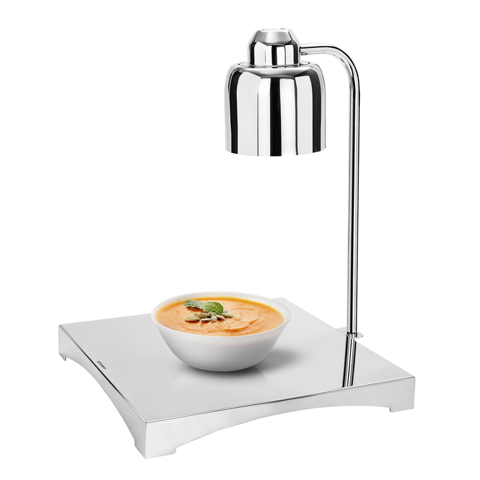 Lampe chauffante infrarouge de buffet – 250 watts – carrée – Argent