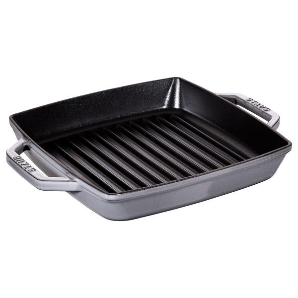 STAUB | SARTENES GRILL - Sartén grill - 230x230mm - Hierro fundido - Gris grafito