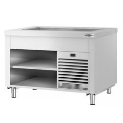 Banco buffet professionale refrigerato COPENAGHEN - 1240mm - con vasca refrigerata - per 3x GN 1/1 - Acciaio inox