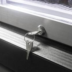Frigorifero sottobanco per conferenze - 565mm - 75l - termostato digitale - con 1 porta in vetro & illuminazione LED