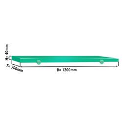 Planche à découper pour table de travail - 1200x700 mm - Conforme HACCP - Verte