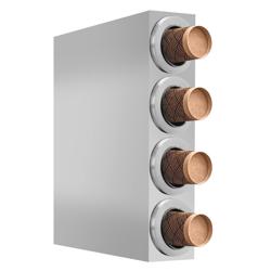 Dispenser pahare de unică folosință - cu 4 dispensere - oțel inoxidabil