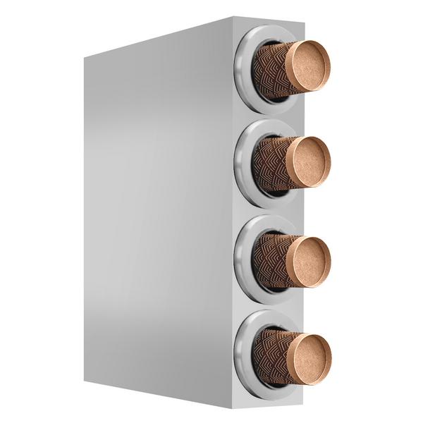 موزع أكواب - مع 4 موزعات - ستانلس ستيل - لقطر حافة حتى 79 mm