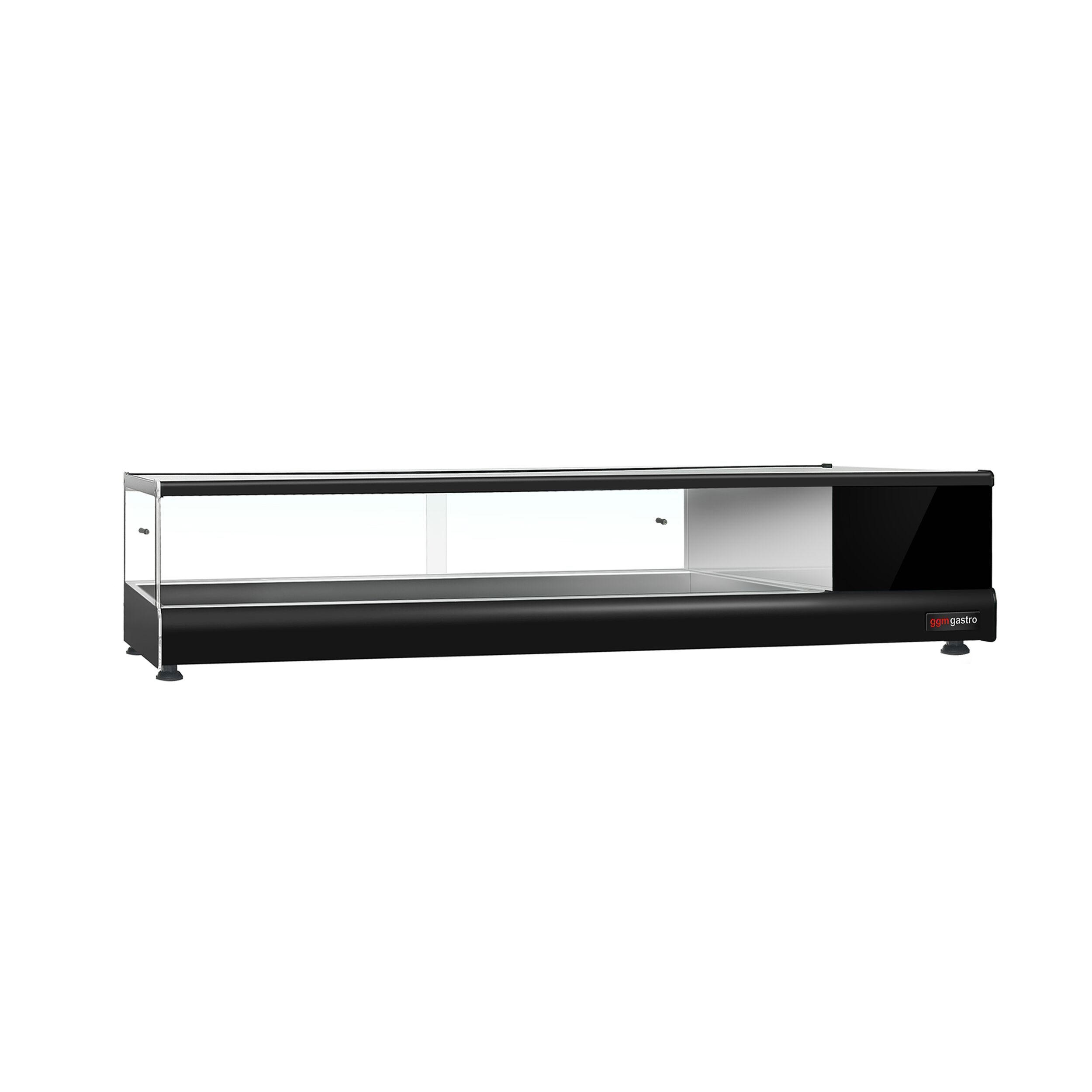 Vitrine à tapas réfrigérée PREMIUM - 1376x405mm - 6x GN 1/3 - Noir