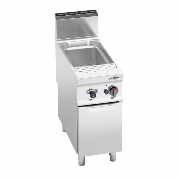 Газова макароноварка - 40 л - 12,0 кВт - із зливним краном - LORENZO 900, механічне керування, на закритій базі