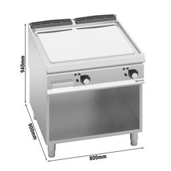 Fry Top Elettrico Professionale - 13,7 kW - Liscio - incl. sottotelaio