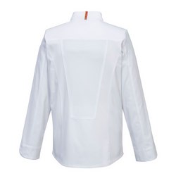 Lange mouwen MeshAir Pro koksjas - Wit - Maat: M