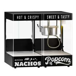Popcornkone - nacho-lämpökaappi - 1,31 kW - 5 kg/h - varustettu: 1 kattila - musta