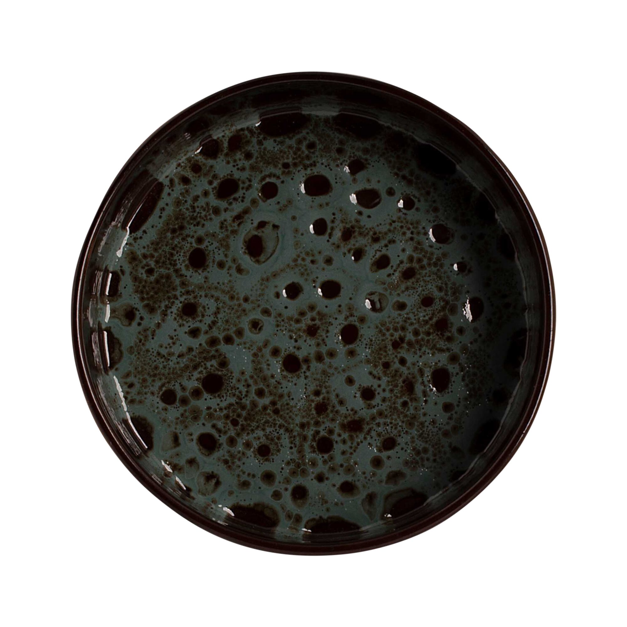 (14 pcs) TURKEY - Plat à four - Ø 140x40mm - Marron / Bleu