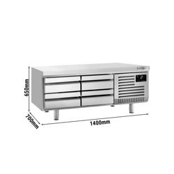 قاعدة مبردة PREMIUM PLUS [ من -2 إلى +8 °C ] - 1400 mm - 190 L - 4 أدراج - 4x GN 1/1