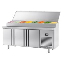 Commercial Bakery Counter Fridge - 2185x800mm - 3 Doors - EN 600x400 - topper for 13x GN 1/4