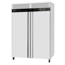 Koelkast RVS ECO - GN 1/1 - GN 2/1 - EN 600x400 - 1480mm - 916liter - tot +8°C - met 2 deuren - geforceerde koeling, automatische ontdooiing, slot, rvs rails & legroosters