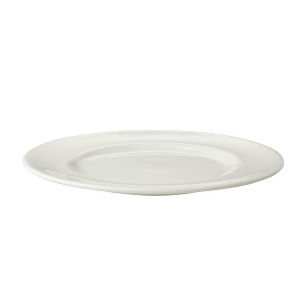 (6 pcs) LUX | Plate - flat - Porcelain - Ø235mm - Ivory