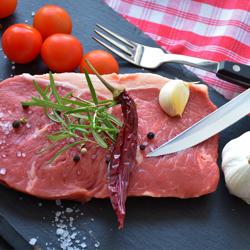 Meat Carving & Slicing Knife – 20 cm Blade - Straight Edge - Black Handle