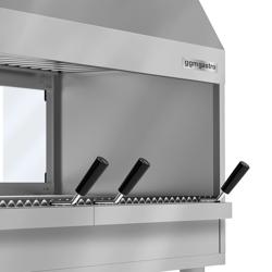 Commercial Charcoal Grill – Stainless Steel, Glass Guard – 2000×530×1200 mm – Grade 430