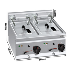 Friteuză electrică 10+10 litri (12 kW)