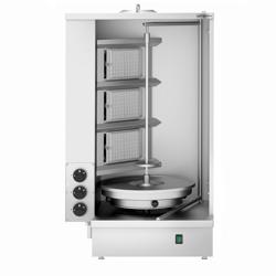 Gás Assador de kebab - 3 queimadores - de bancada - motor inferior - máx. 40kg