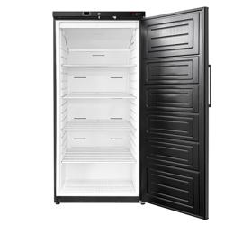Ipari hűtőszekrény ECO - 600 liter - palásthűtéses - 1 ajtós - 5 polccal - ABS belső burkolat - fekete
