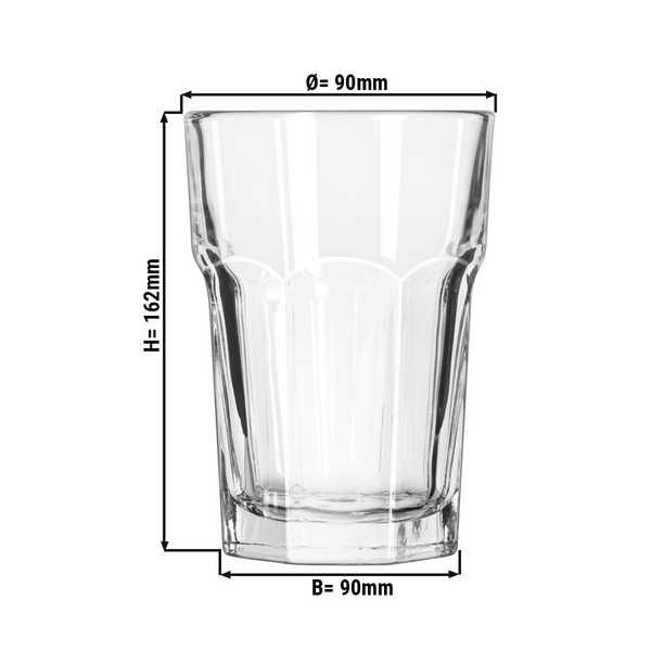 (12 komada) Long drink čaša - GIBRALTAR - 473 ml - Prozirna 