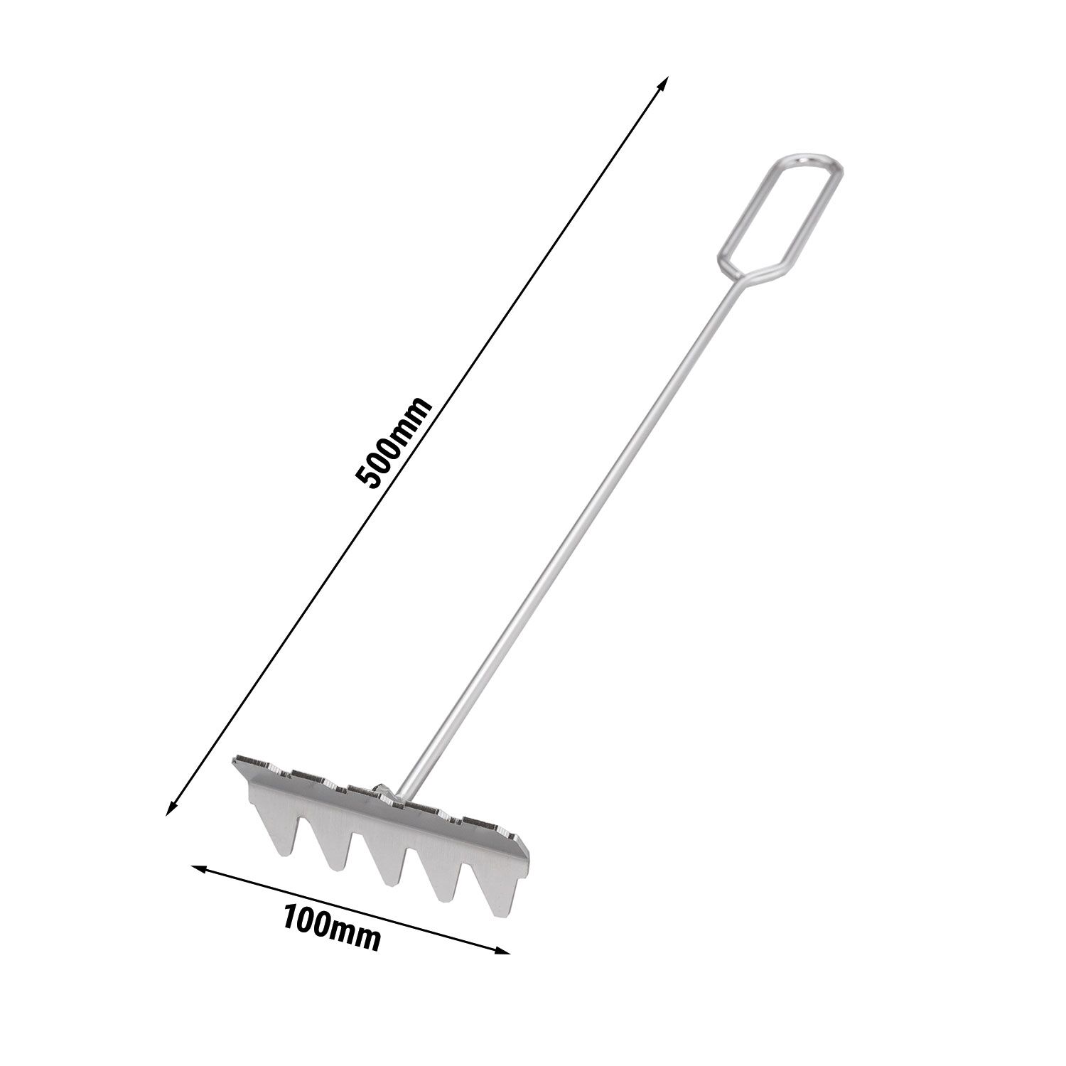 Grattoir pour grils à pierres de lave et à eau - 500x130x36mm - Inox - pour séries GLB, GLGB & GWGB avec grille en fonte