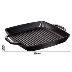 STAUB | GRILL PANS - Poêle à griller - 330x330mm - Fonte - Noir