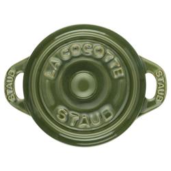 STAUB | CERAMIQUE - Mini Cocotte - Ø 100 mm - rotonda - Ceramica - Verde basilico