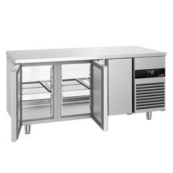 طاولة مبردة - 1865x700mm - 474 لتر - خلفي 3 باب - مع واجهة زجاجية