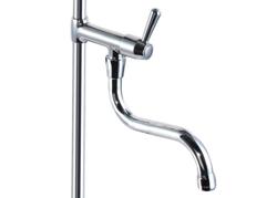 Torneira de pré-lavagem 150mm 10000 - para lava-loiça - com bica giratória 360°, chuveiro de mão, cartucho cerâmico & profissional/industrial - ligação 1/2"