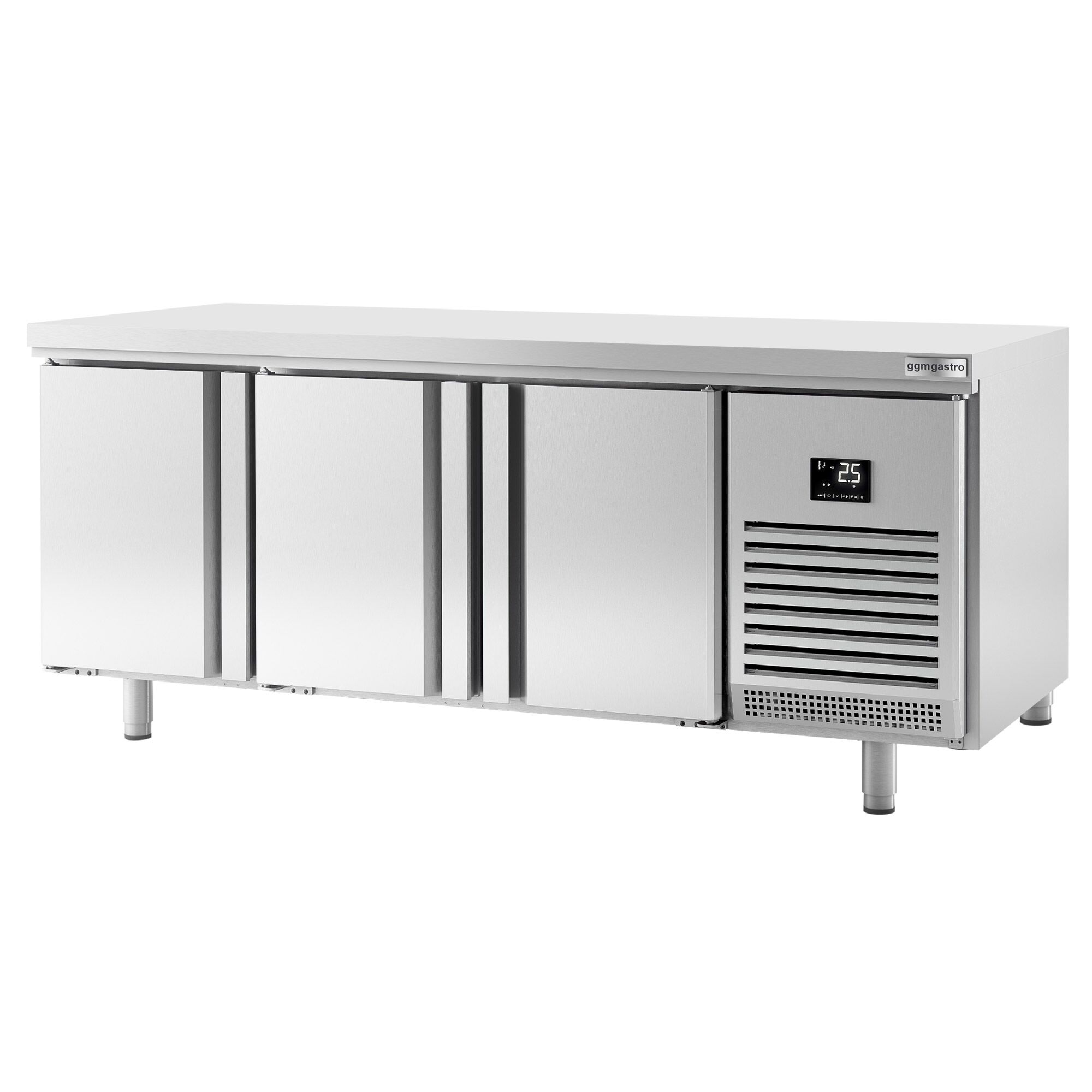 Table réfrigérée de boulangerie Premium PLUS - 2185x800 mm - avec portes des deux côtés