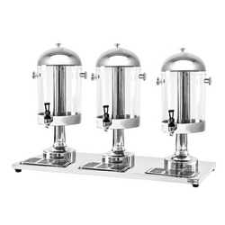 Sapdispenser - 3x 7,5 liter - Roestvrij staal