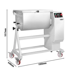 Commercial Electric Meat Mixer – 64 L - 2.2 kW - 380 V 3-Phase - Stainless Steel - Reverse - 62 kg Batch