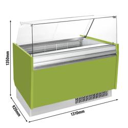 Vitrina de gelados - 1,25 x 0,92 m - verde claro