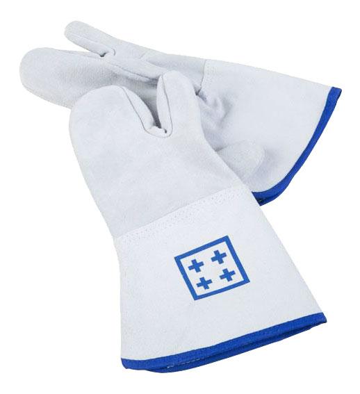 Gants de boulangerie 3 doigts - Cuir - Longueur : 360mm