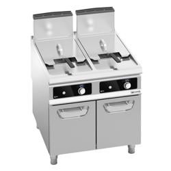 Dubbele gasfriteuse - 20+20 liter - 35 kW - indirect verwarmd - digitale bediening - Bflex Digital - met aftapkraan - incl. onderstel