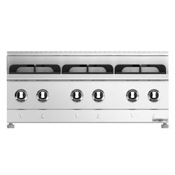 Cucina a gas professionale - GIUSEPPE - 600 - 900x600x300mm - 19,6 kW - 6 fuochi - da banco
