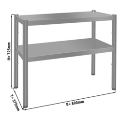 Étagère supérieure ECO - 800x370 mm - avec 2 niveaux - Hauteur : 0,7 m