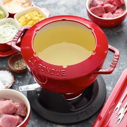 STAUB | SPECIALITIES - Fondue set - Ø 200 mm - Lijevano željezo - Crvena boja trešnje 
