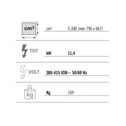 Plaque de cuisson électrique - 11,4 kW - lisse
