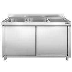 Spoelbakkast PREMIUM - 1400x700mm - met 2 spoelbakken links
