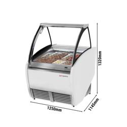 Vitrine à glace LEO – 1330 mm – avec éclairage LED – pour 10 bacs de 5 litres