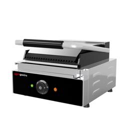 Presse à Panini / Gril de contact - 1,8kW - Plaques rainurées - Surface de cuisson : 235x225mm