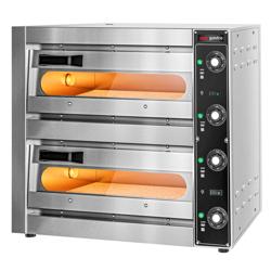 Mini forno per pizza - 530x430mm - 1+1 pizze Ø33,5cm - 310°C - Meccanico