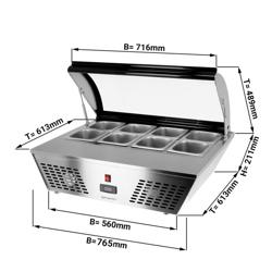 Expositor refrigerado de mesa / expositor superior - 67 litros - 0,76 x 0,61 m