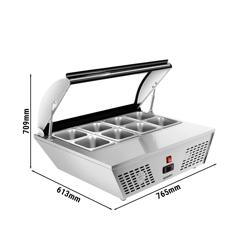 Tezgah üstü soğutmalı vitrin / üstten monteli vitrin - 67 litre - 760 mm - 8x GN 1/6 veya 4x GN 1/3 için