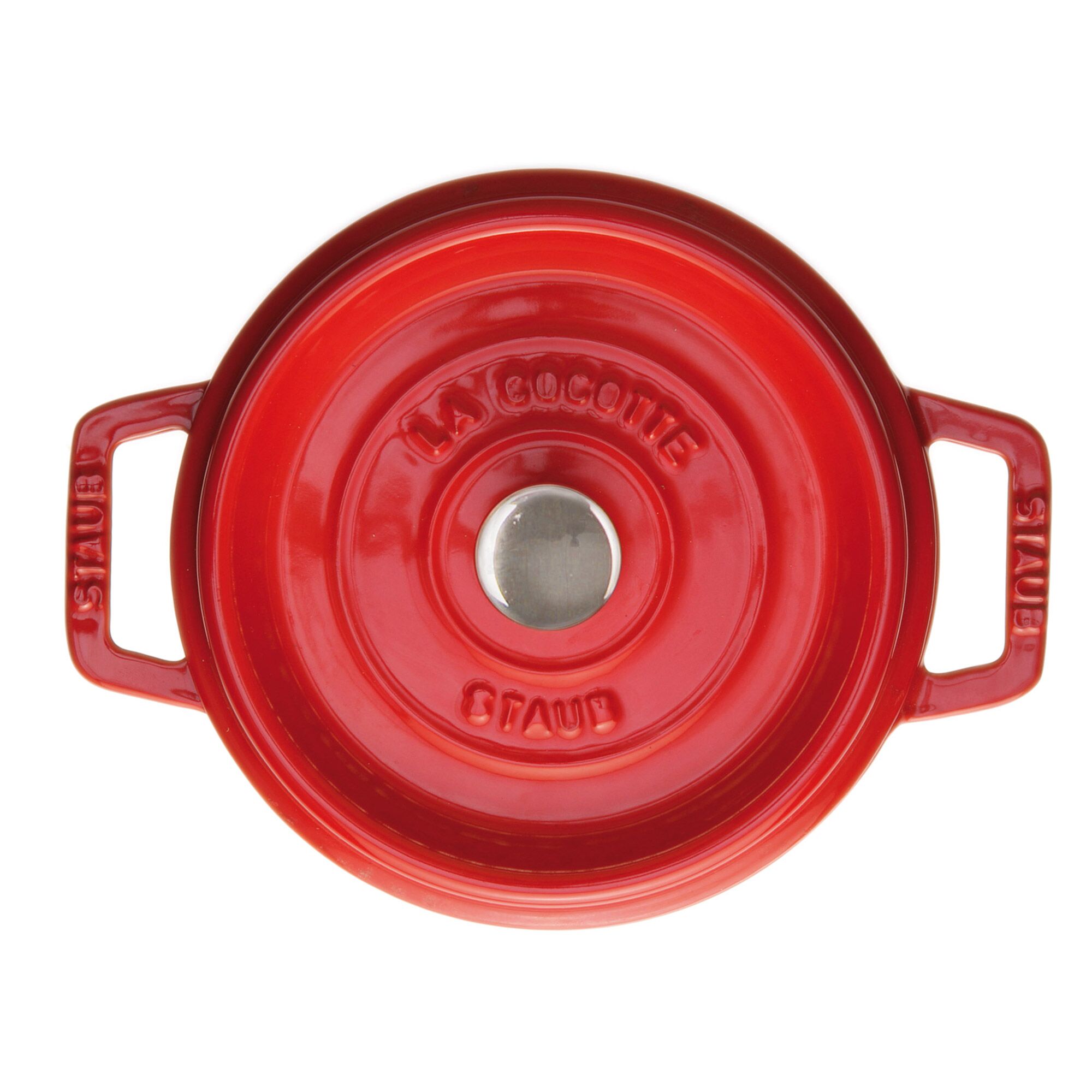 STAUB | Cocotte Round Enamelled Cast Iron Casserole Dish – Ø 200 mm – Cherry Red