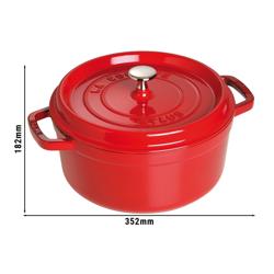 STAUB | LA COCOTTE - Kookpot - Ø 280mm - Gietijzer - Kersenrood