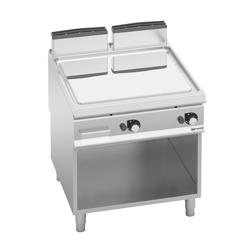 Fry-top pe gaz - 14,0 kW - suprafață Netedă - pe suport deschis