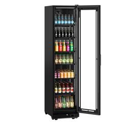 ثلاجة عرض مشروبات PREMIUM - تصميم بدون إطار - 500 mm - 463 L - باب زجاجي - أسود